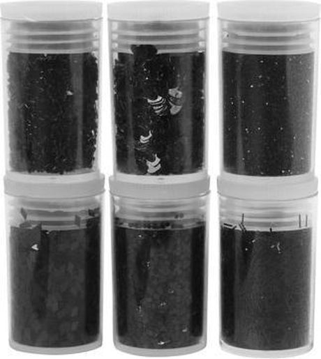 Creativ firma glitter og pailletter, sort, 6x5 gr 1 æske