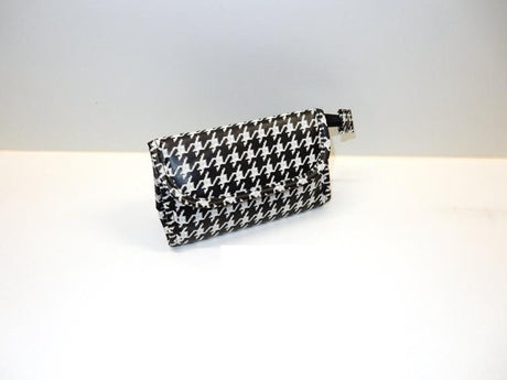 Toilettaske houndstooth sort og hvid