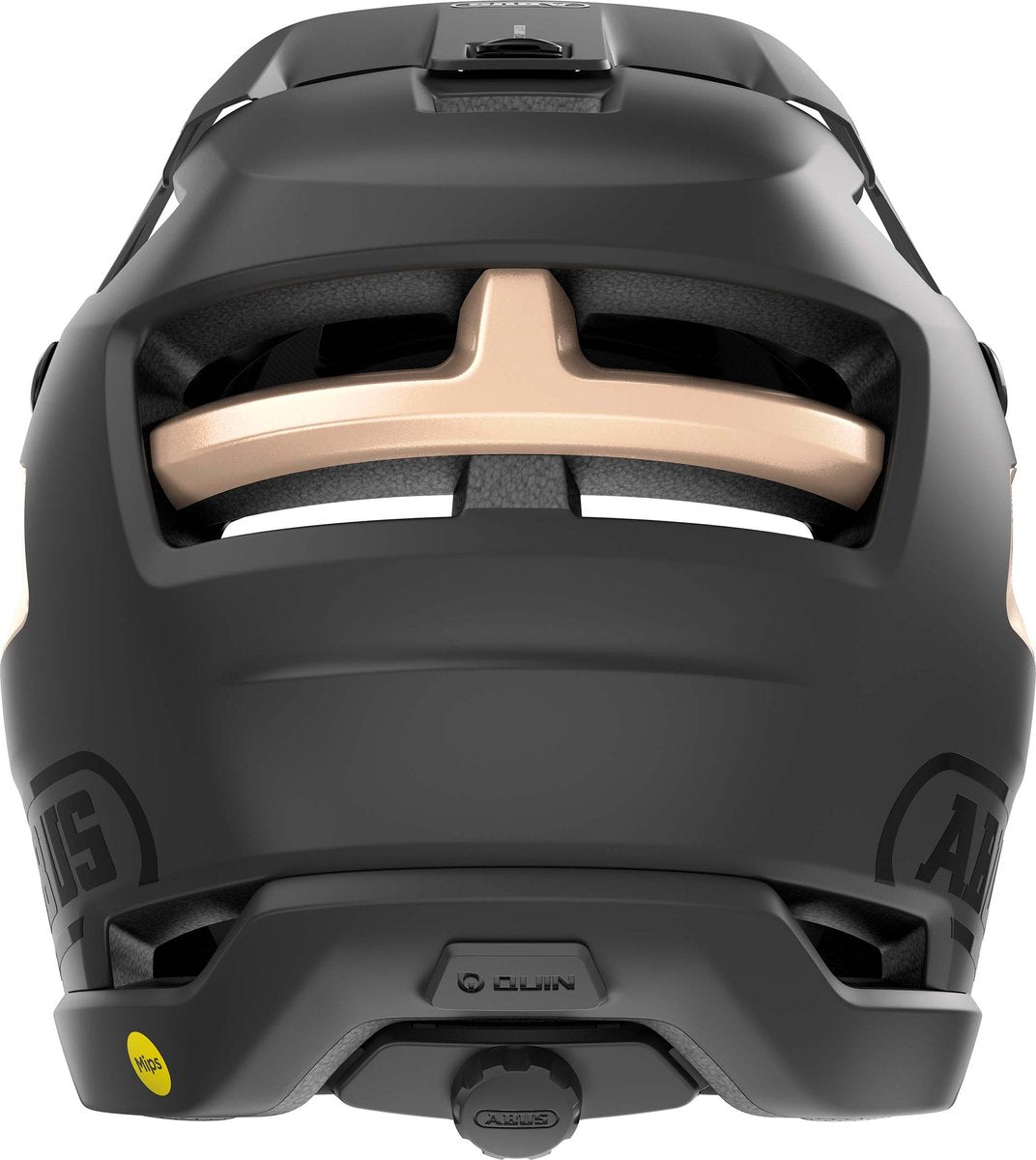 Abus cykelhjelm airdrop mips sort guld l xl - 58-62 cm - sort - velegnet til downhill brug - enduro - 890 g