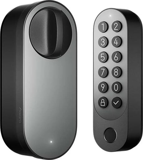 Aqara smart lock u200 kit - sort - smart dørlås - fingeraftryk pinkode - apple hjem nøgle - bluetooth sag