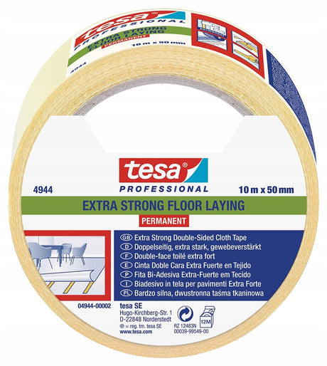 Tesa - ® tæppetape - ekstra stærk - 10m x 50mm - gummilim