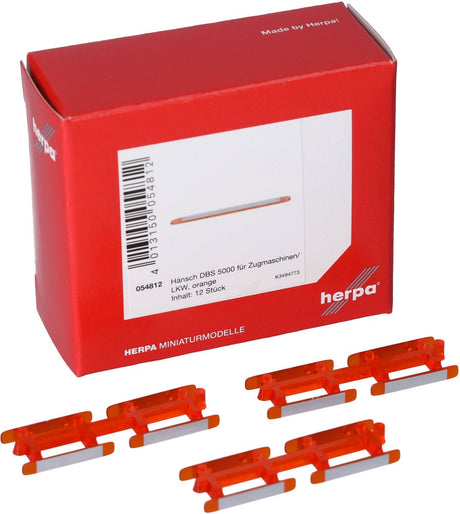 Herpa hänsch dbs 5000 swing beam lastbil, orange (12 stk.)