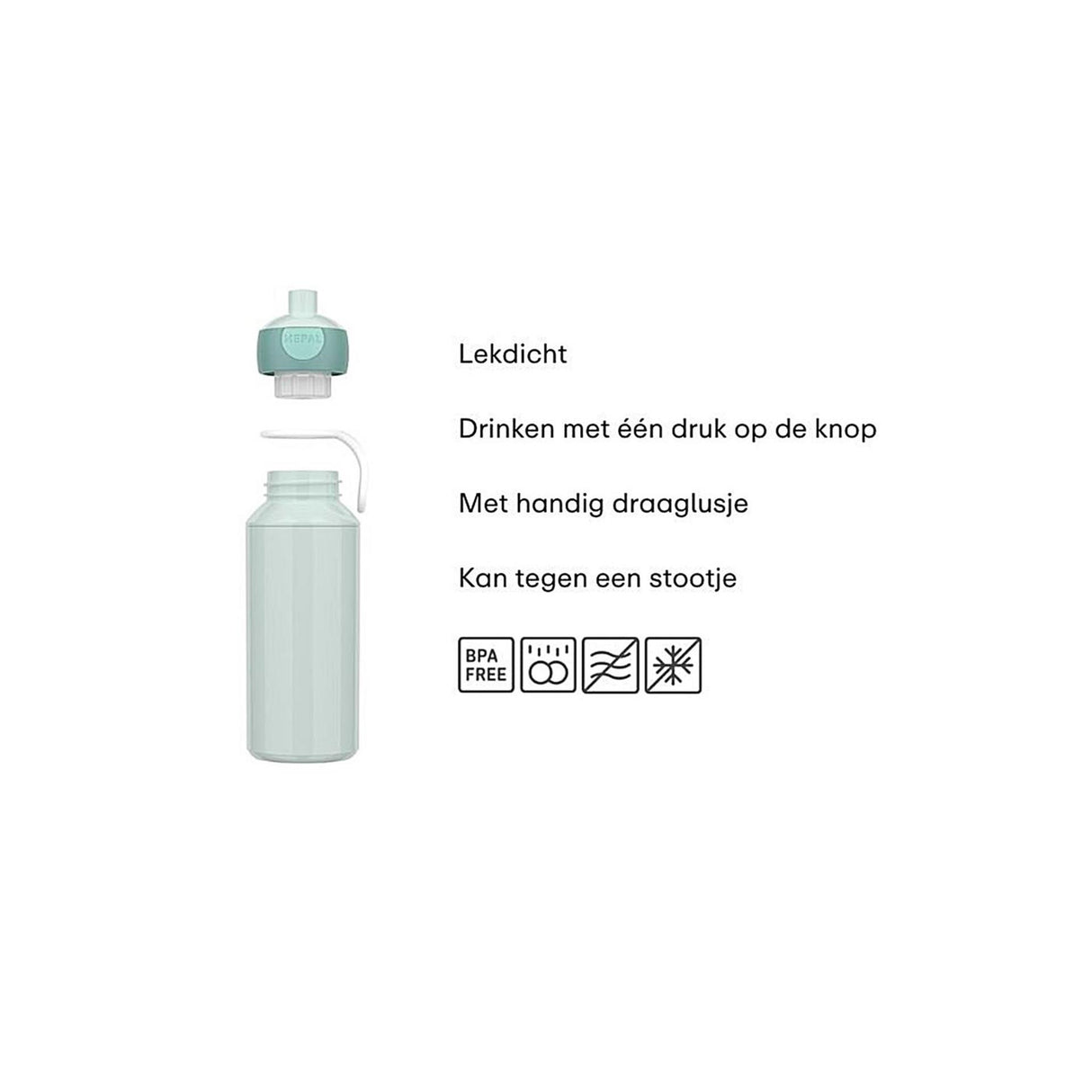 Mepal tropisk hav drikkeflaske pop-up campus 400ml