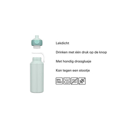 Mepal pop-up drikkeflaske campus little dutch - 400 ml - lukker godt - drikkekop til børn - fe vidundere