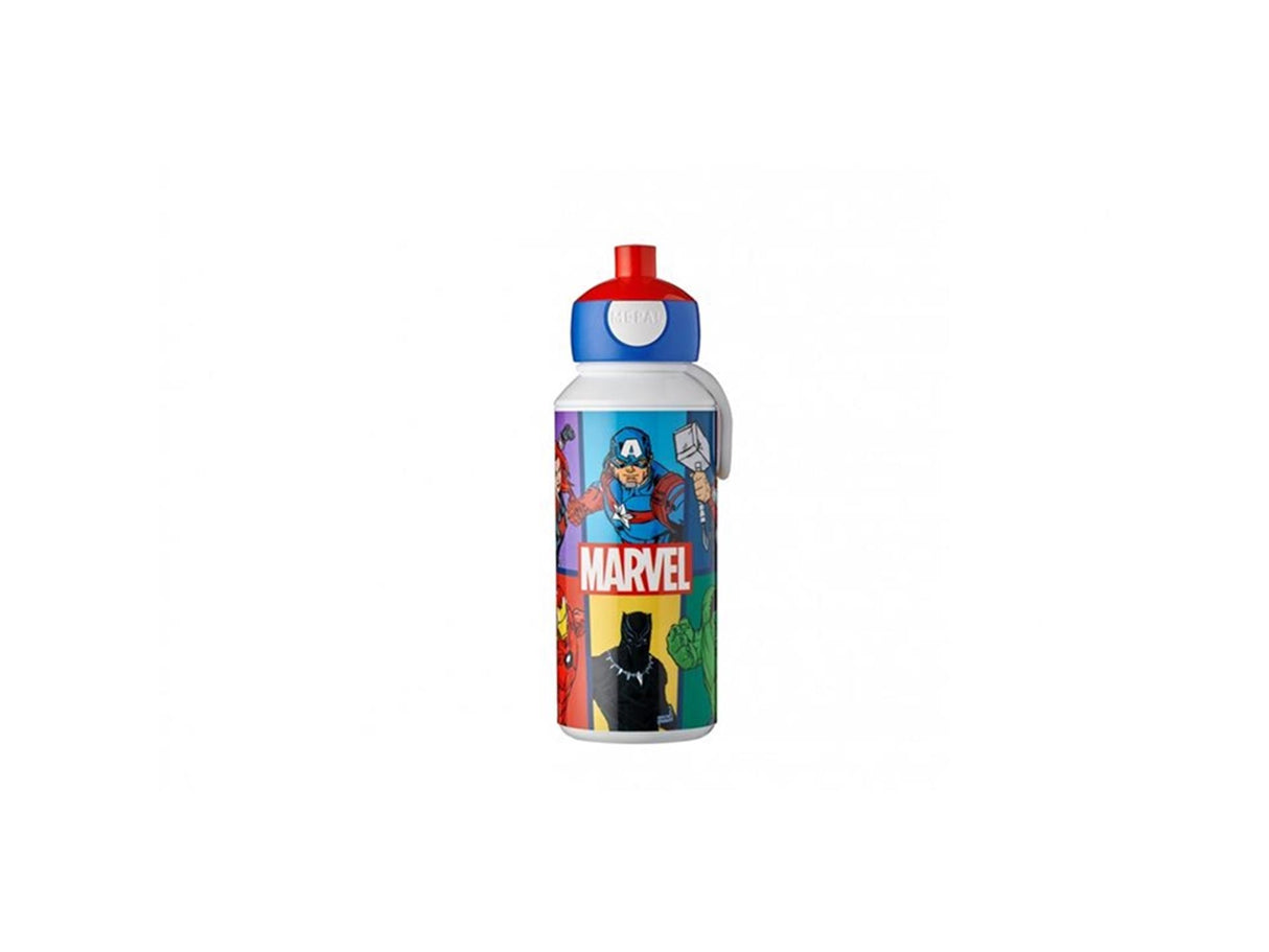 Mepal pop-up drikkeflaske campus - 400 ml - lukker godt - drikkekop til børn - avengers