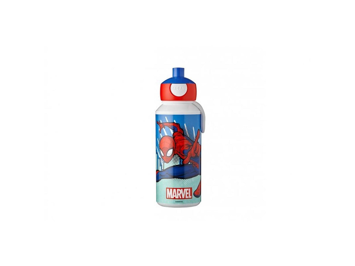 Mepal pop-up drikkeflaske campus - 400 ml - lukker godt - drikkekop til børn - spiderman