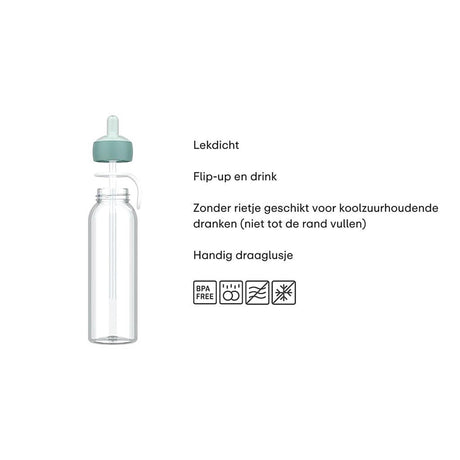 Mepal vandflaske flip-up 500ml cool mynte