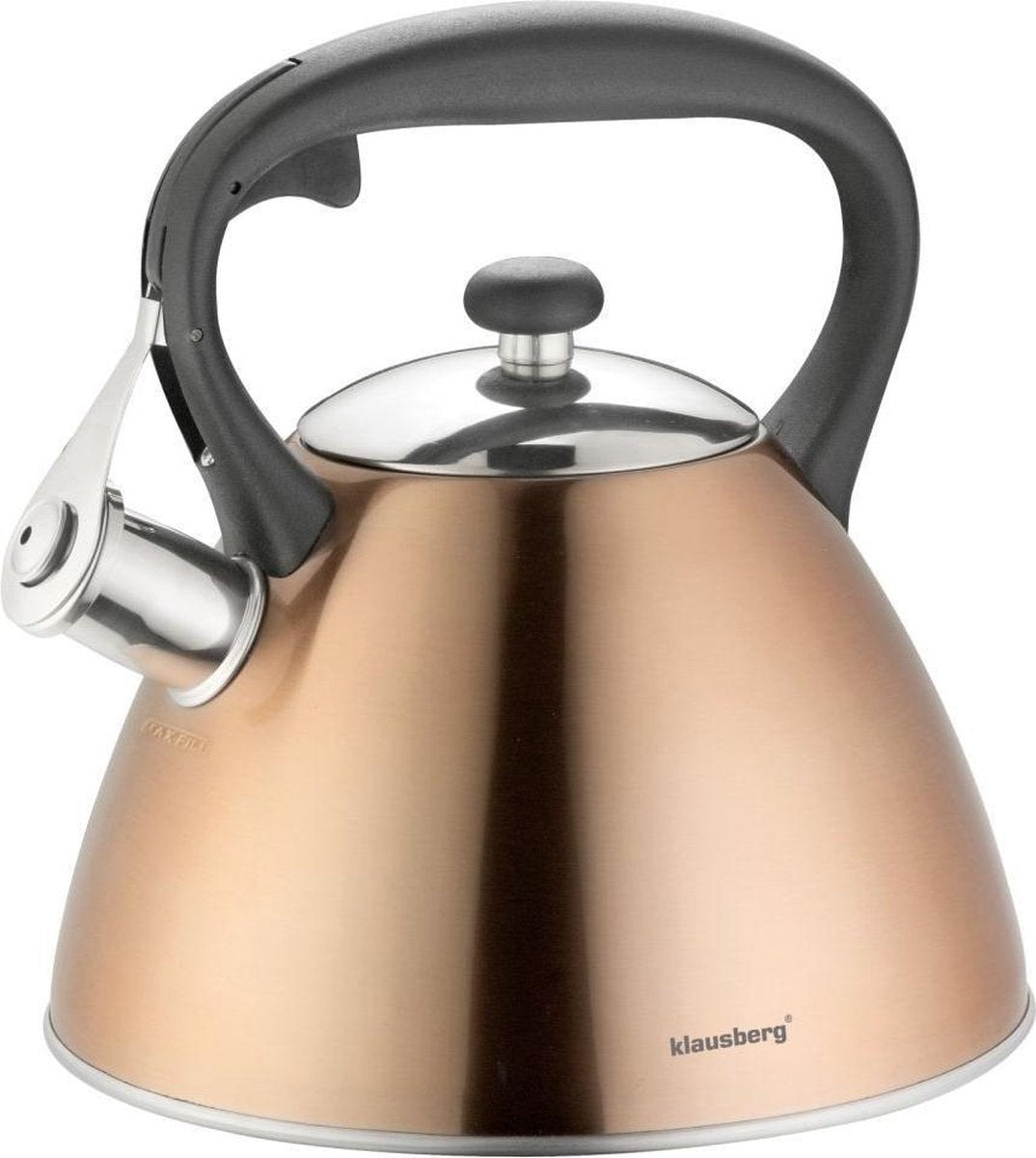 Klausberg kb-7209 fløjtekedel - 3l - rustfrit stål - alle varmekilder