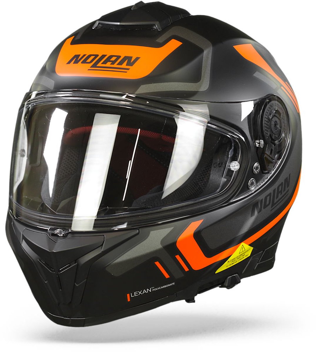Nolan n80-8 ally n-com 41 flad sort orange l