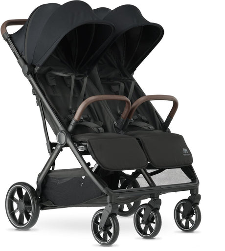 Deryan rolo x2 xl v2 duo buggy - compacte dubbele buggy - zwart