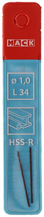 Mack 1018175 - universalbor hss r ø 1,0 x 34 mm 2 stk | 5 stk