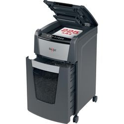 Rexel optimum autofeed+ 225x fluisterstille papierversnipperaar - p4 snippers - automatische invoer tot 225 vel - 60l - zwart
