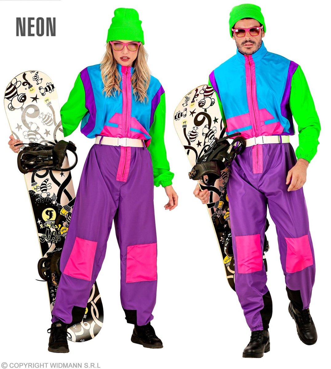 Finidi retro snowboarder kostume otto