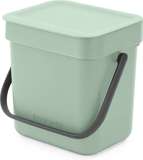 Brabantia sort go bordplade affaldsspand - 3 liter - jadegrøn