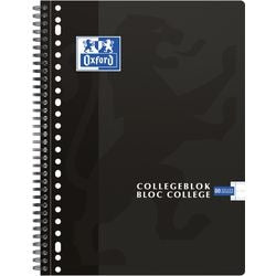 Oxford collegeblok - a4 - lijn - 80 vel - zwart
