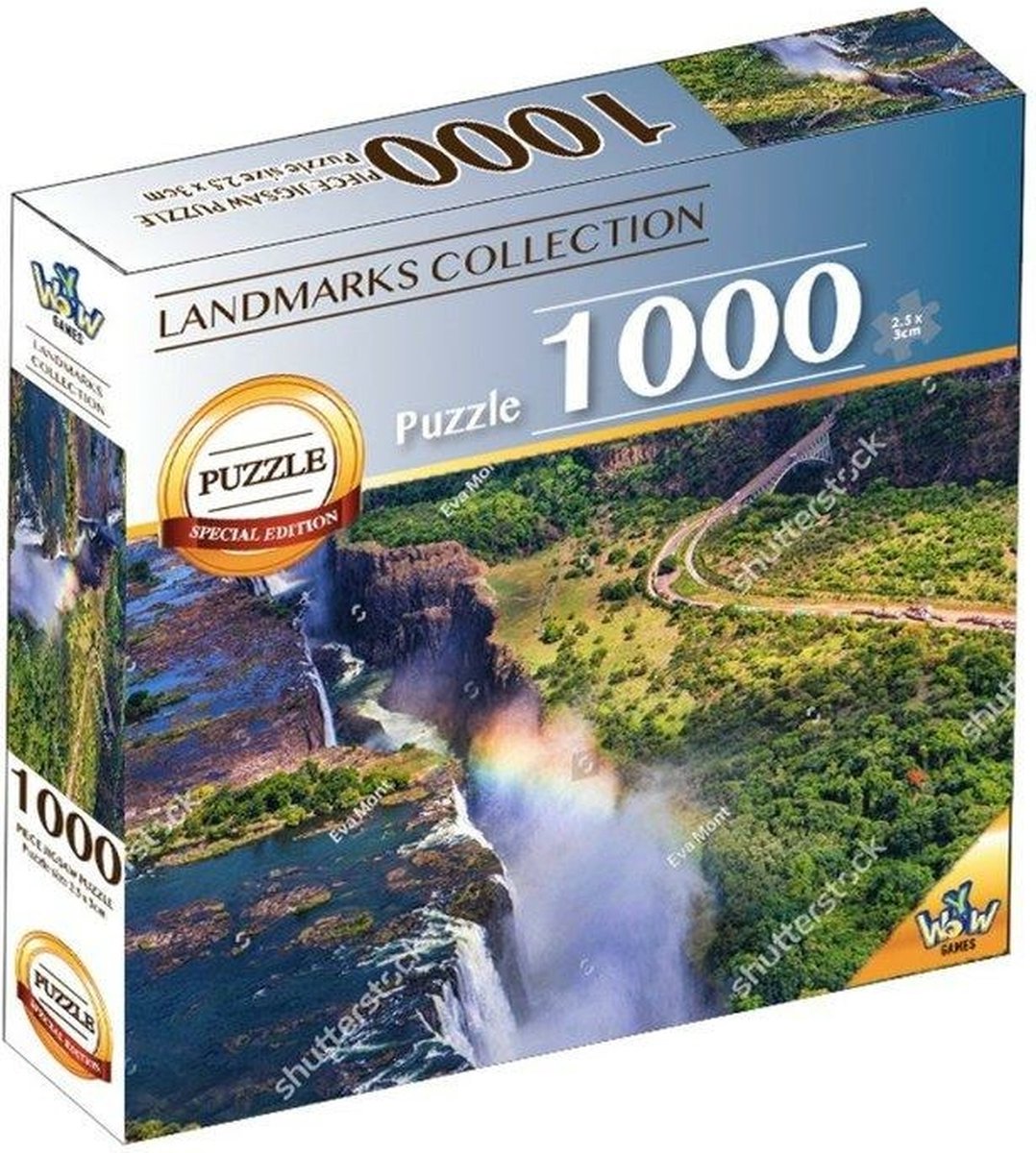 Braet puslespil verdens vartegn - victoria falls 1000 stk