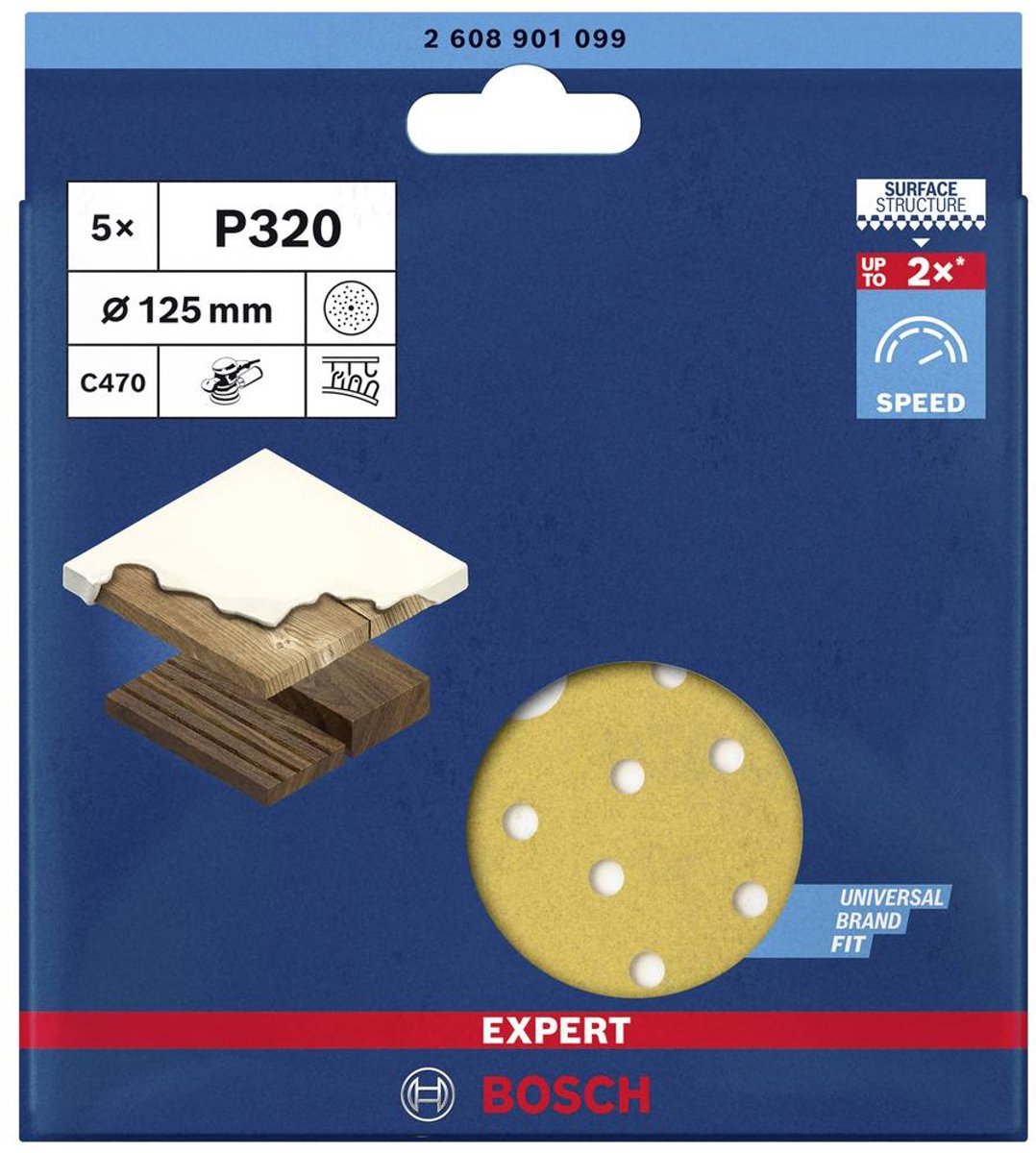 Bosch 5x expert c470 sandpapir med flere huller til excentrisk...