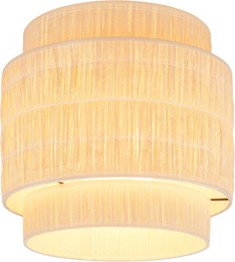 B.k.licht papper - plafondlamp - verlichting raffia - boho stijl - e27 fitting- ø30 - natuurlijk - bruin