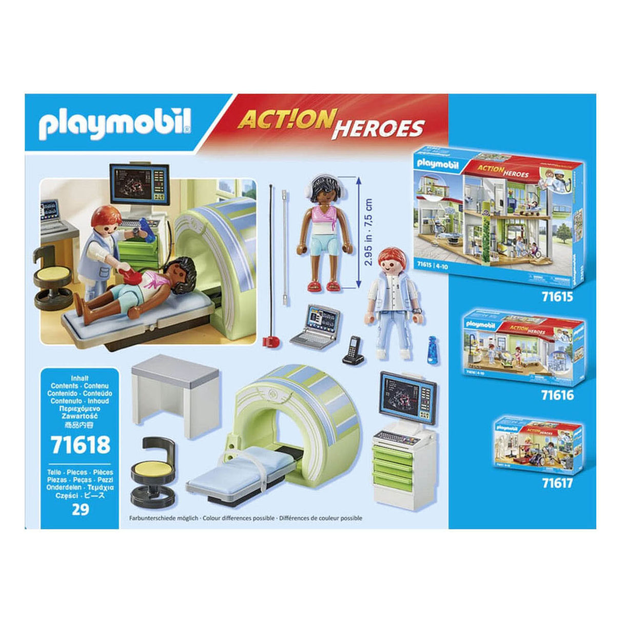 Playmobil actionhelte MRI med patient - 71619