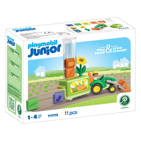 Playmobil junior: traktor med flot plantekasse - 71773