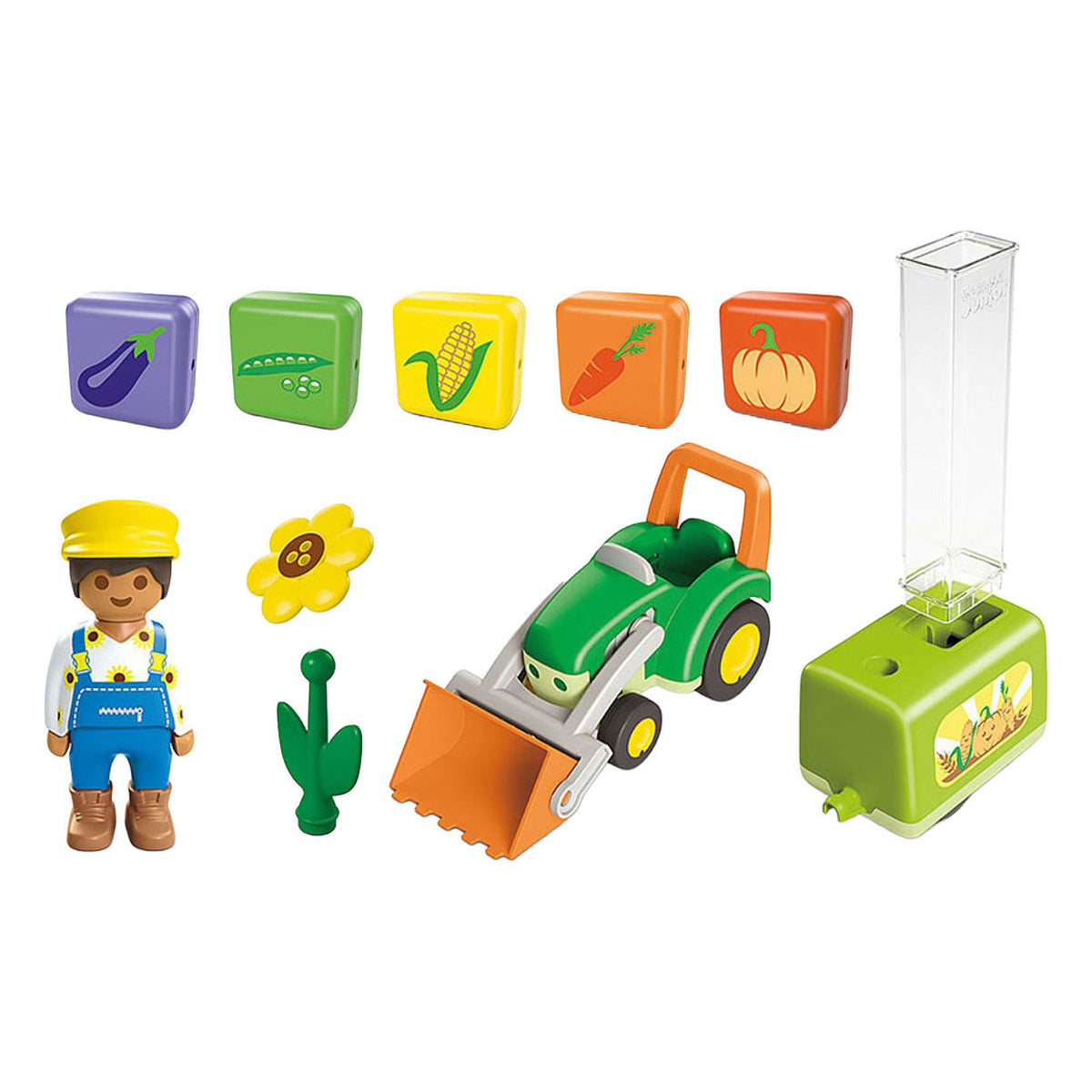 Playmobil junior: traktor med flot plantekasse - 71773