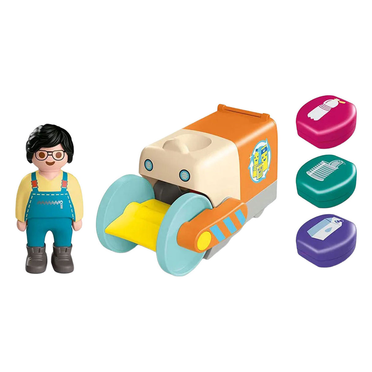 Playmobil junior: skub og grab skraldebil - 71774