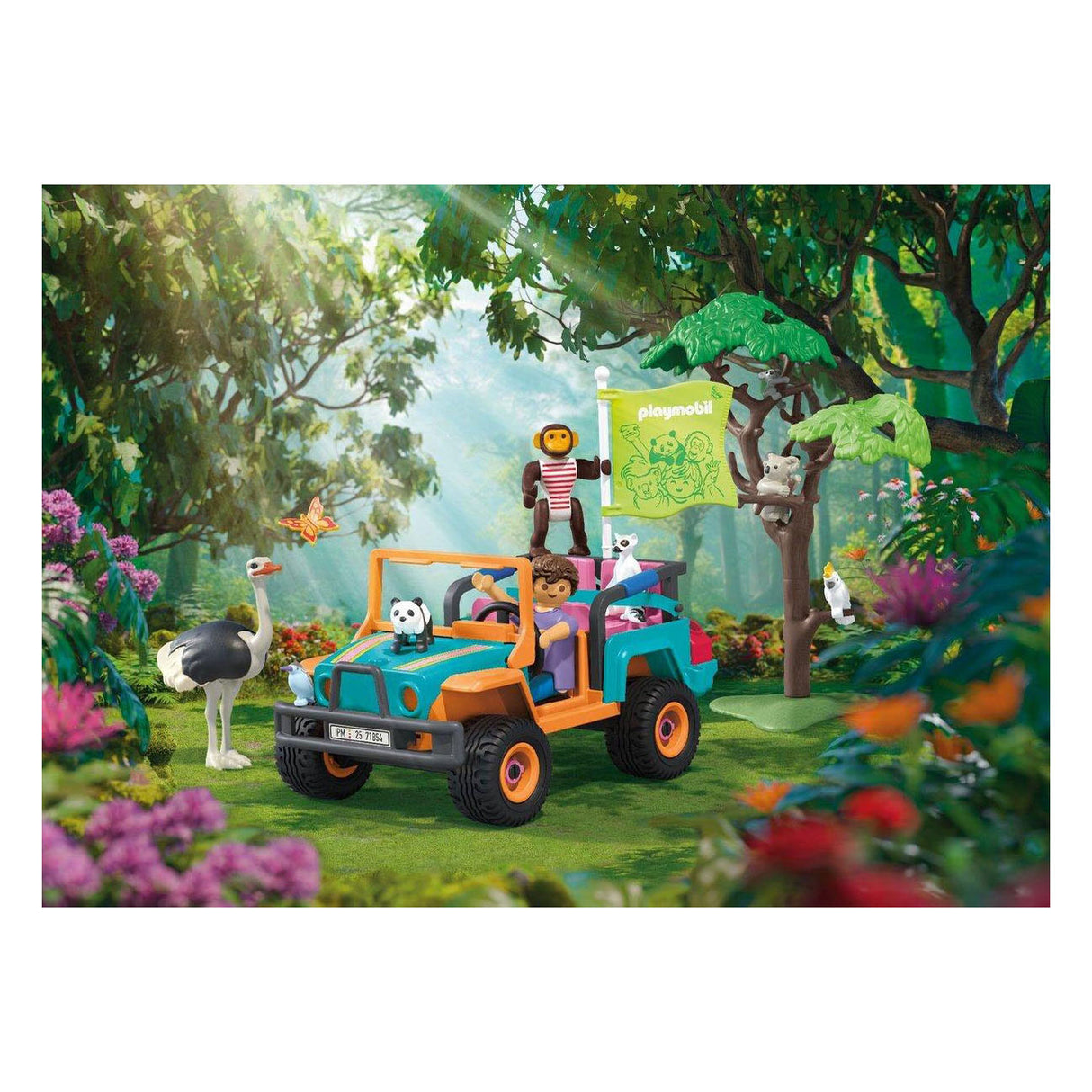 Playmobil dyrevenner farverigt terrængående køretøj - 71855
