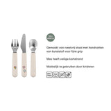 Mepal mio børnebestik little dutch - 3-delt. gaffel. kniv og ske - rustfrit stål - børneservice - eventyrhave