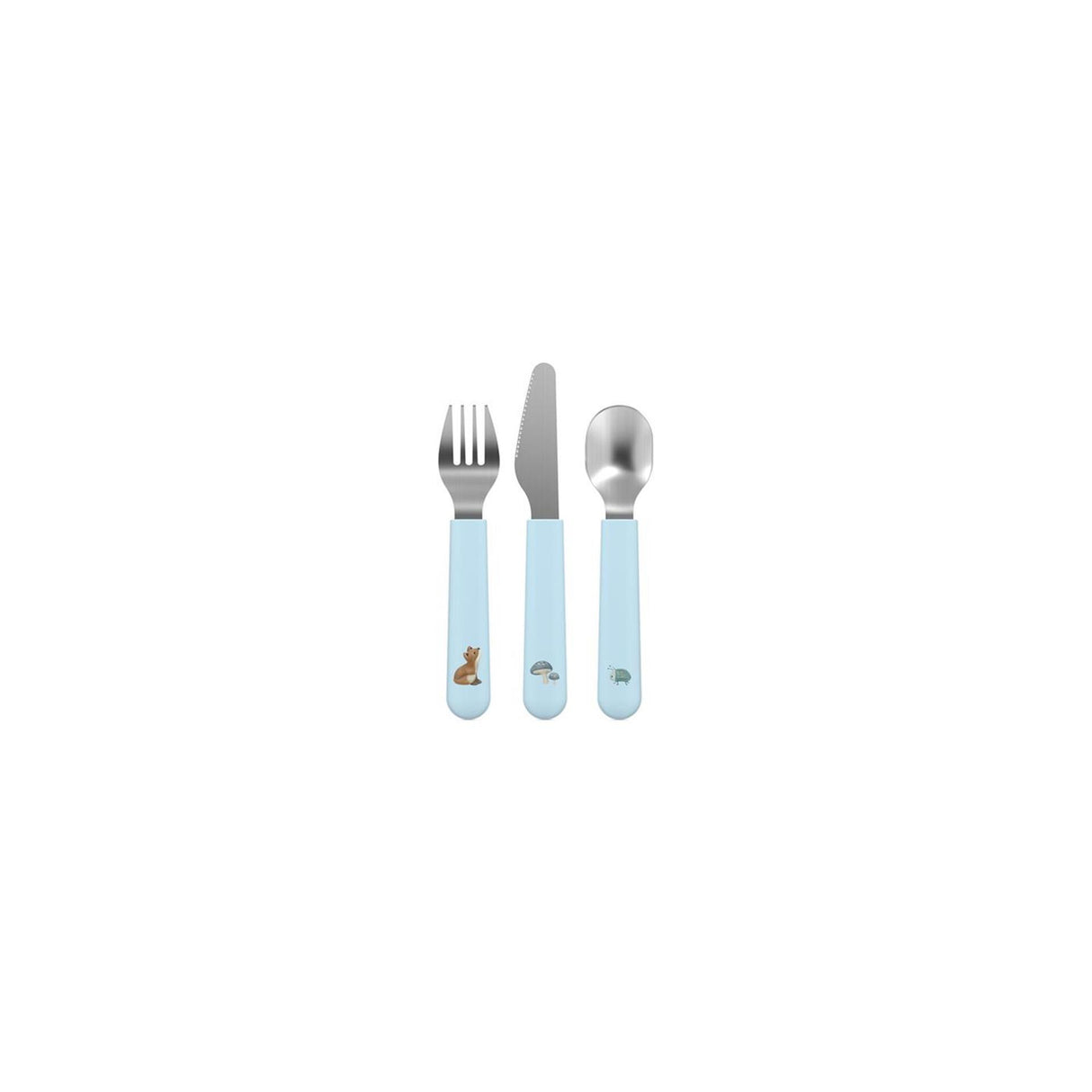 Mepal mio børnebestik little dutch - 3-delt. gaffel. kniv og ske - rustfrit stål - børneservice - skovvenner