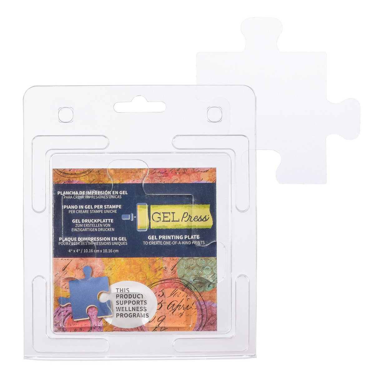 Gelpresse • geltrykplade puslespil 10,16x10,16cm