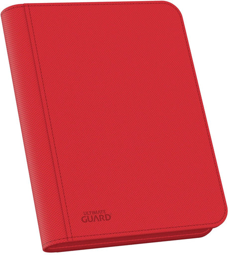 Ultimate guard zipfolio 160 8-pocket xenoskin - rød
