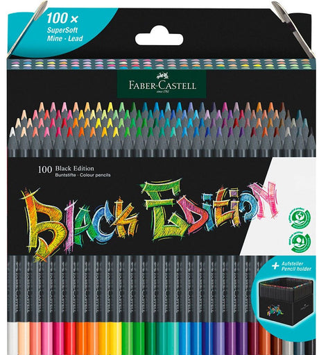 Faber-castell sort udgave farveblyanter - 100 styk - fc-116411