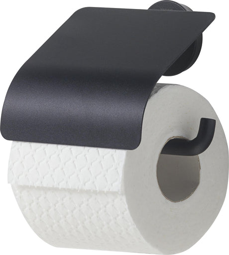 Tiger urban - toiletrulleholder med klap - toiletrulleholder med klap - uden boring - boring eller limning - sort