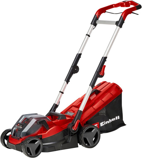 Einhell rasarro 36 34 (2x3.0ah) power x-change plæneklipper batteri højdejusterbart håndtag med foldefunktion, inkl. 2 tilbehør