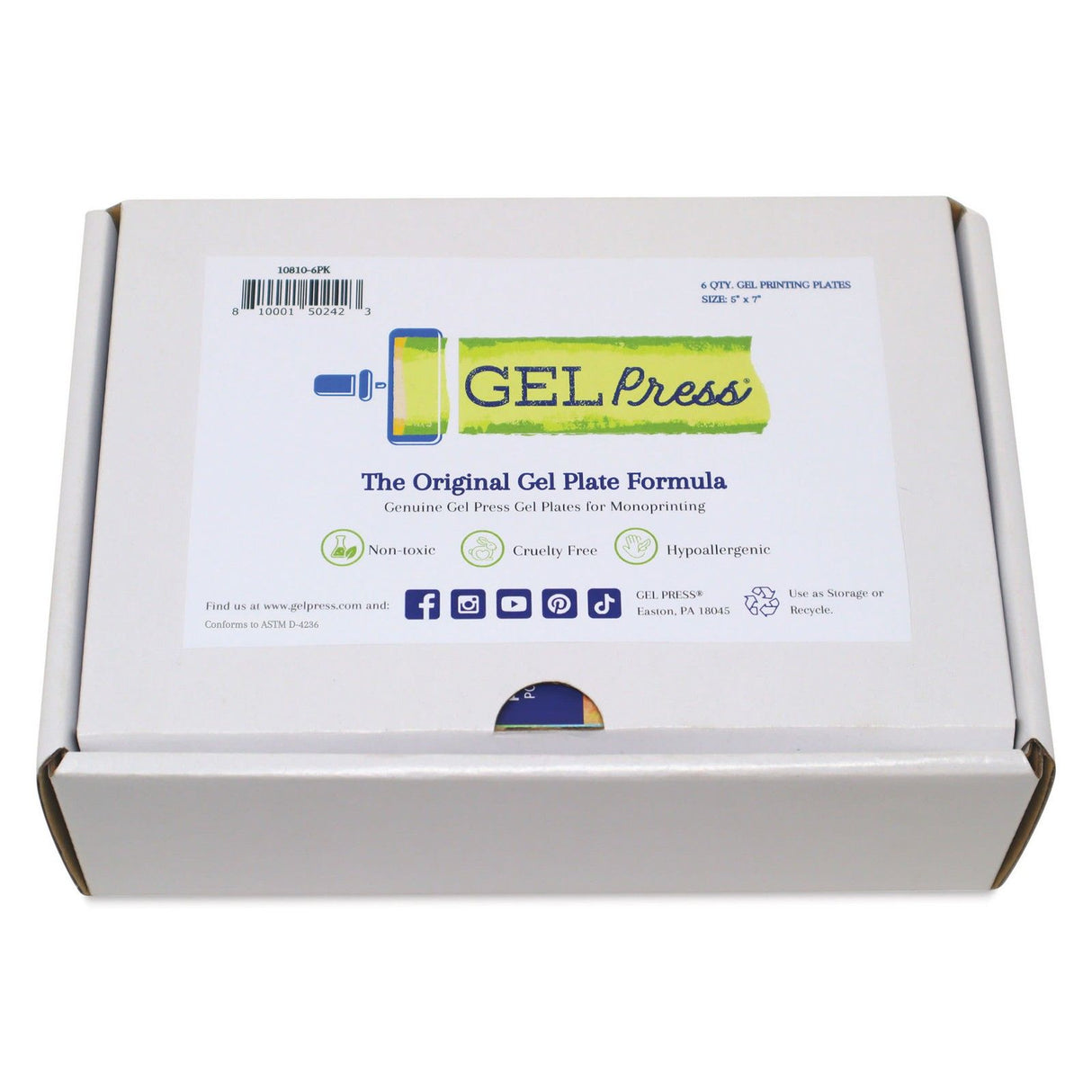 Gelpresse • trykplade 5x7'' 6 pak