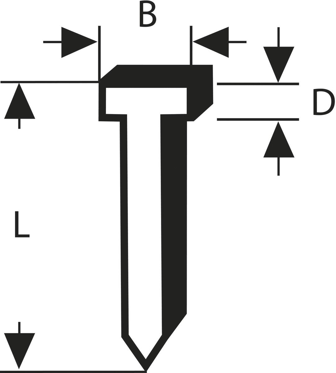 Bosch - søm type 47 1,8 x 1,27 x 23 mm