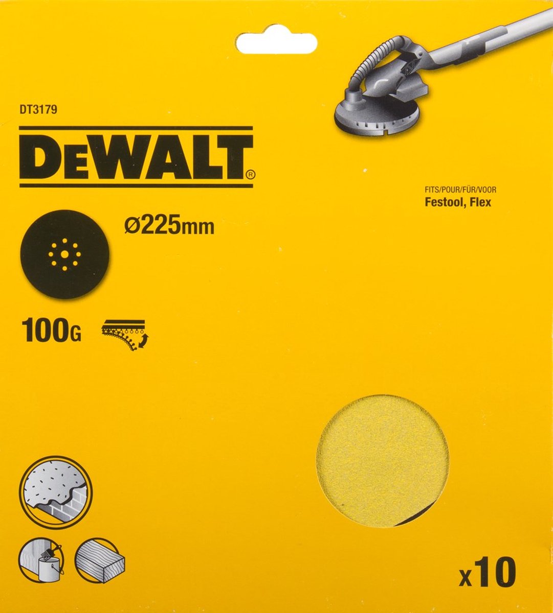 Dewalt dt3179 slibeskive 225mm ve=10