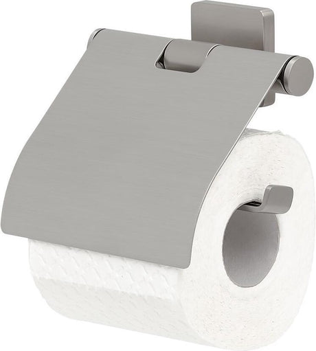 Tiger dock - toiletrulleholder med klap - børstet rustfrit stål