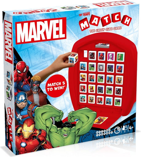 Vindertræk matcher 5-på-træk - marvel-kamp - brætspil - færdighedsspil
