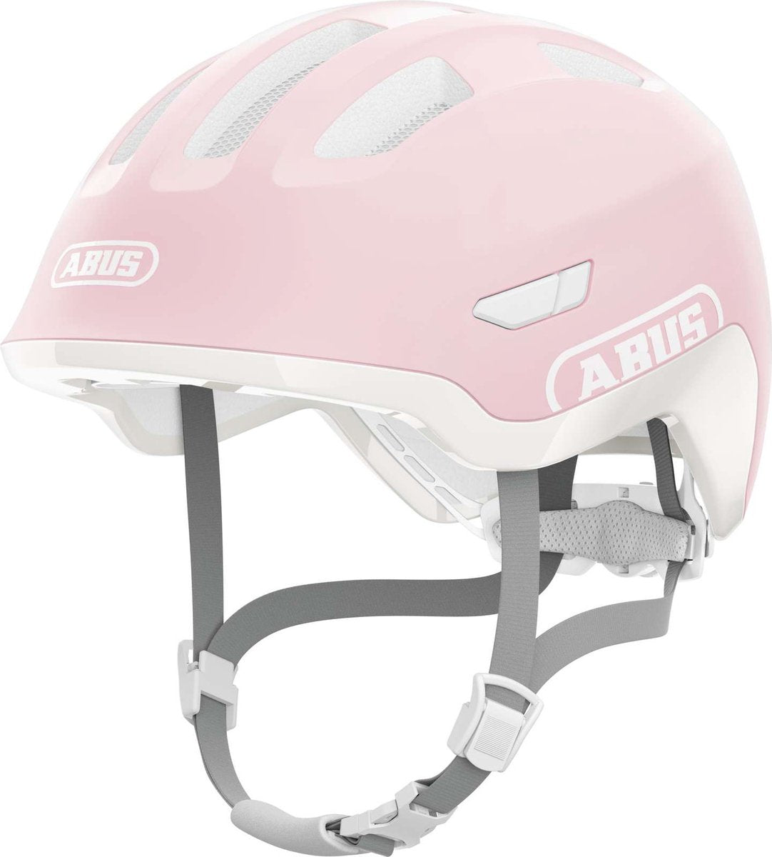 Abus cykelhjelm smiley 3.0 ace led pure rose s - 45-50 cm - pink - velegnet til brug på børnecykler - 230 g