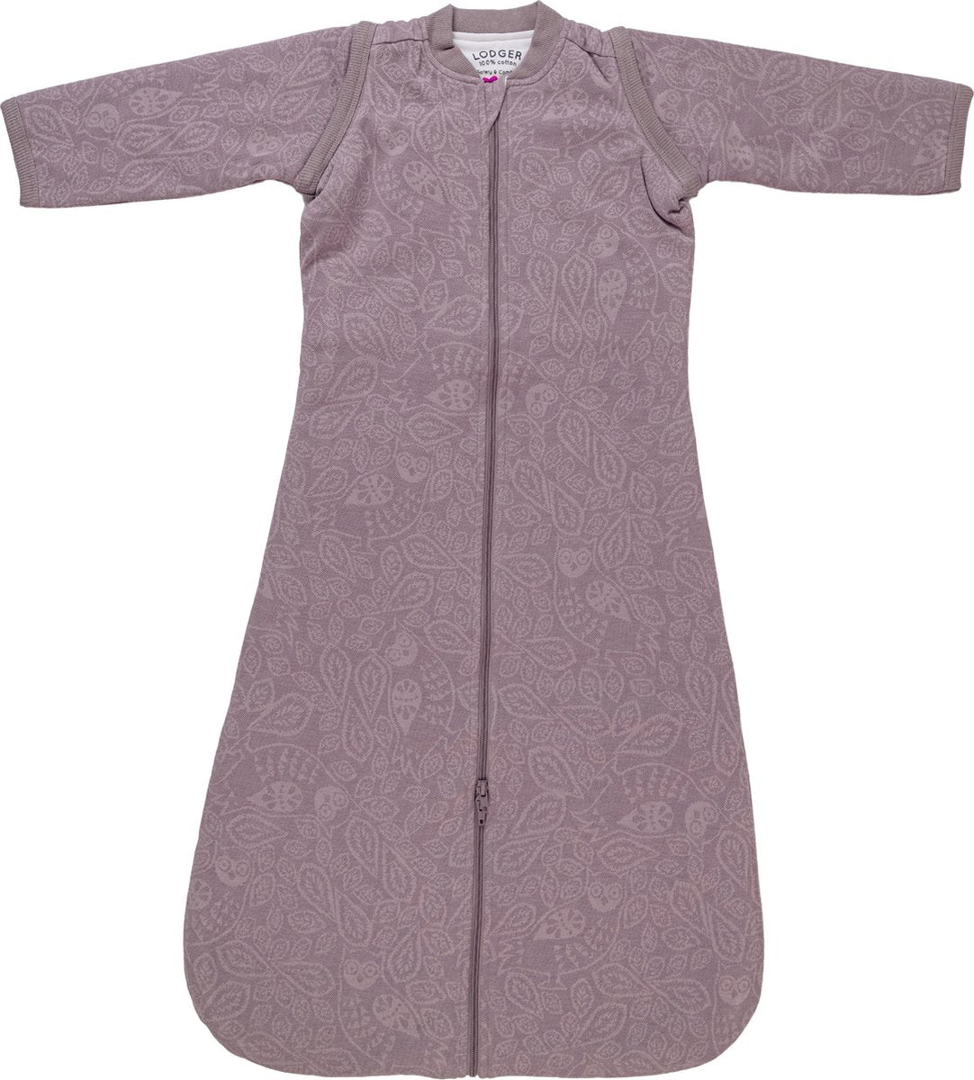 Lodger hopper - babyslaapzak met afritsbare mouwen - paars - 80cm - 2.4 tog - autostoel - slaapzak baby winter