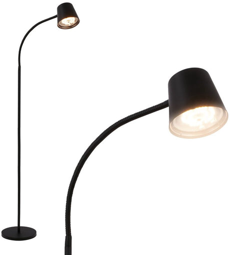 B.k.licht briloner cielo - genopladelig gulvlampe - dæmpbar - LED-stående lampe - ledningsfri - USB-C - 126,5 x 21 cm - sort