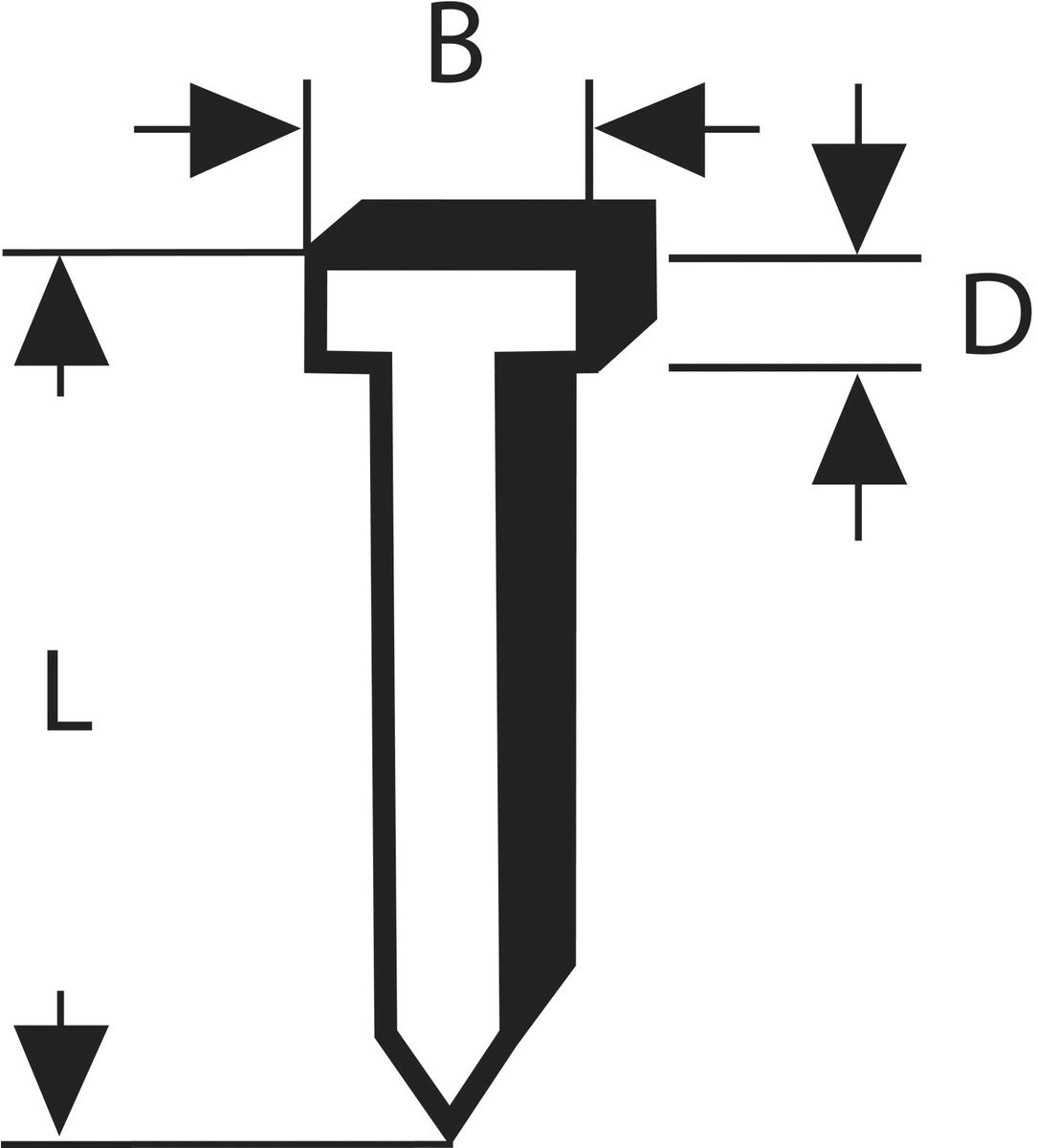 Bosch - søm type 47 1,8 x 1,27 x 26 mm