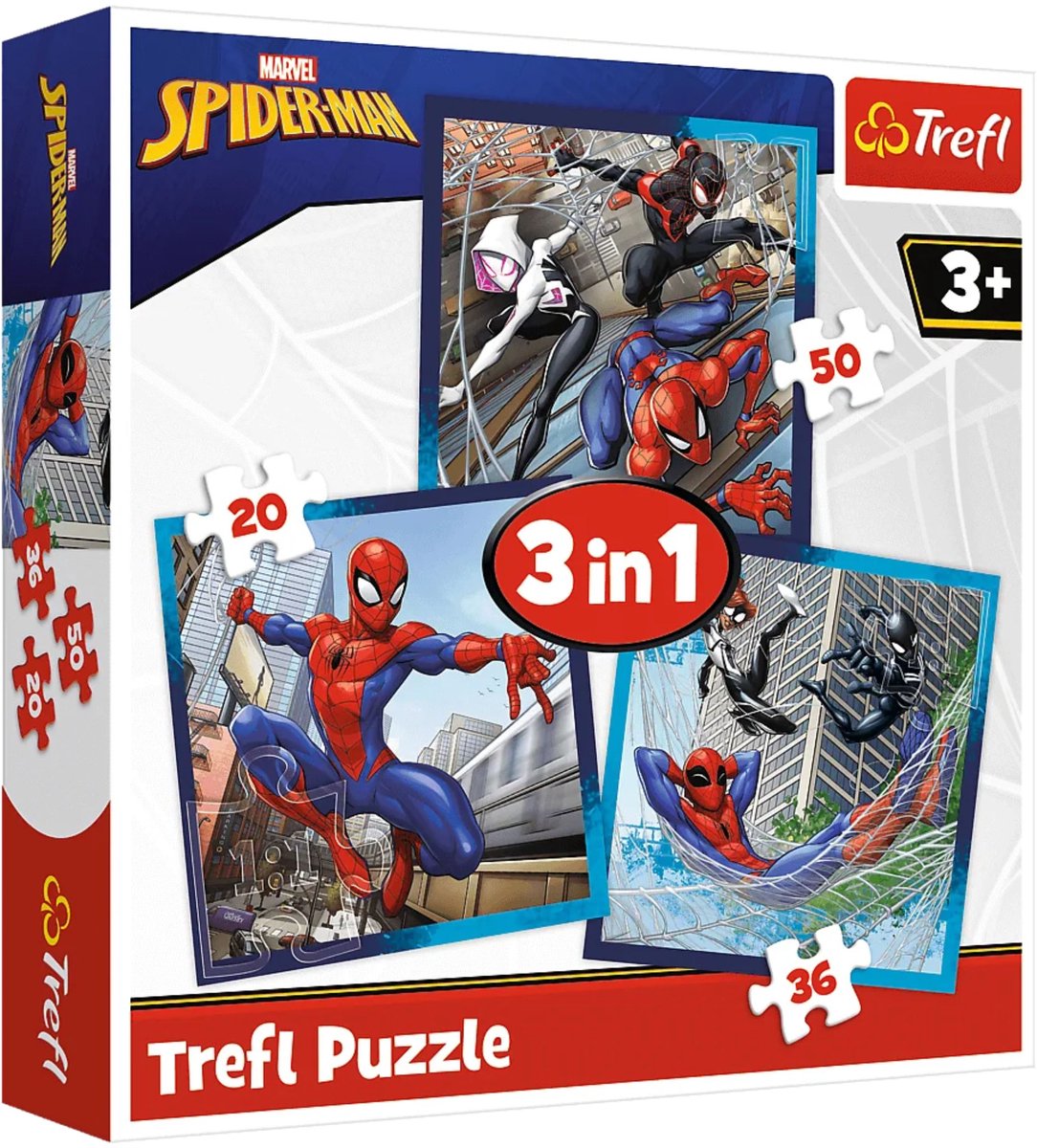 Trefl puslespil 3i1 spider-man - Disney marvel børnepuslespil pap.