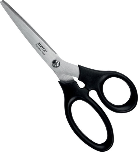 Leitz saks i rustfrit stål - 185 mm - ergonomisk håndtag - sort