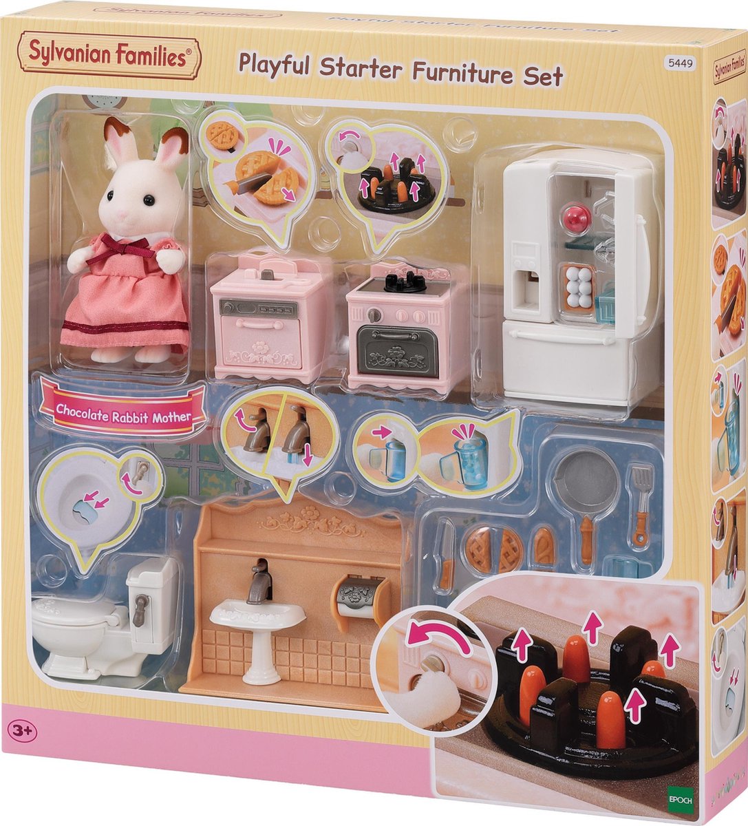 Sylvanian families klassiske møbelsæt (mor) 5449 - ideelt sæt til at kombinere med dukkehus (5708 5567)