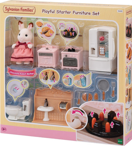Sylvanian families klassiske møbelsæt (mor) 5449 - ideelt sæt til at kombinere med dukkehus (5708 5567)