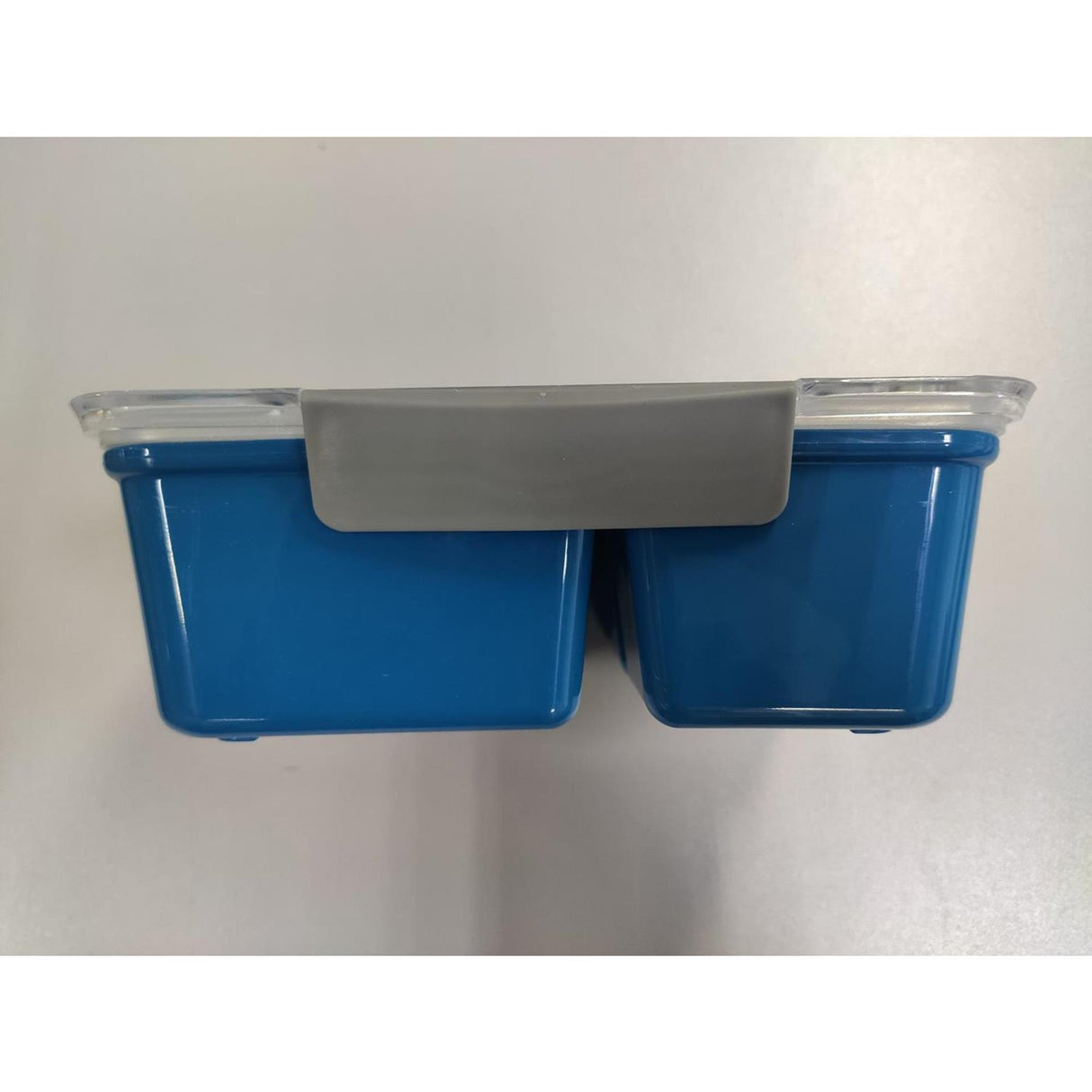 Madkasse med klapgaffel 20x15x7cm, tåler fryser og mikroovn, benzinblå