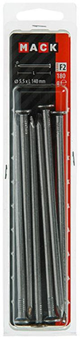 Mack 1017128 - søm fladt hoved 180 gr 5,5 x 140 mm | 10 stk