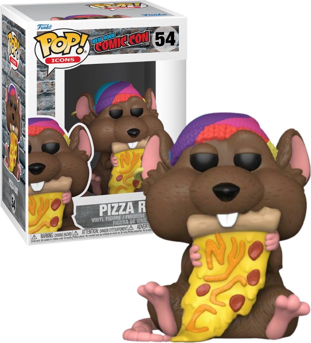 Funko pop! ikoner tegneserie con new york pizza rotte
